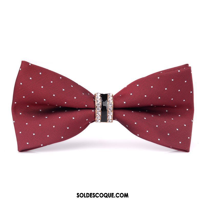 Nœud Papillon Homme Vêtements De Cérémonie Pierres De Strass Rouge Arc Tendance Pas Cher