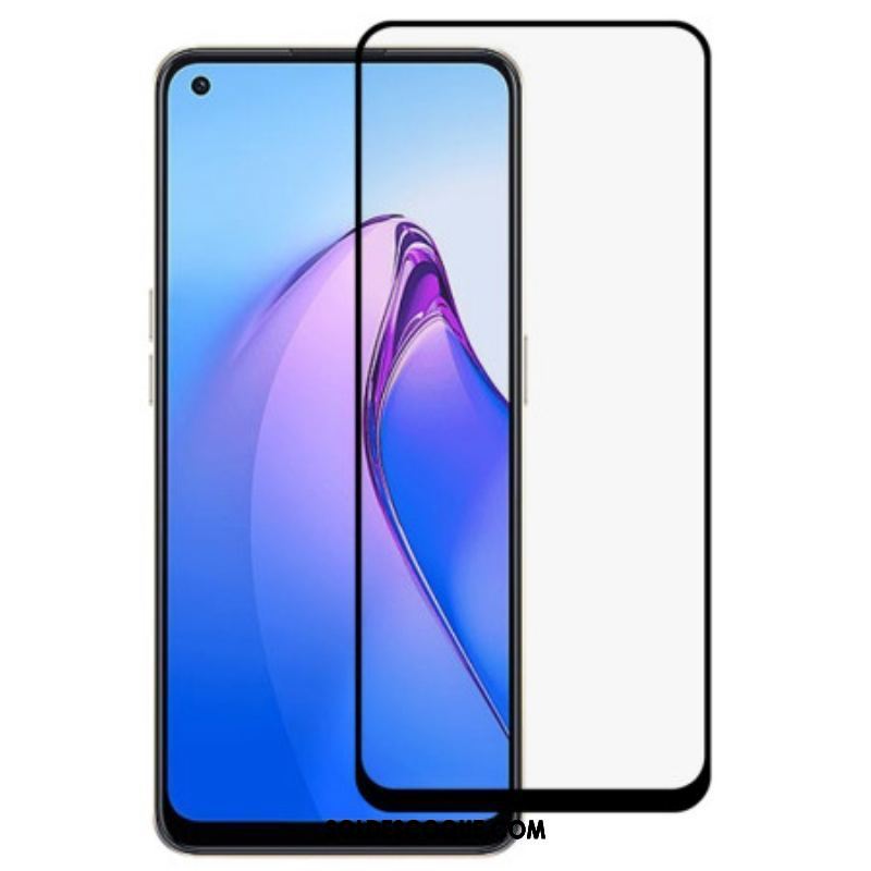 Protection Écran Verre Trempé Oppo Reno 8 Contours Noirs