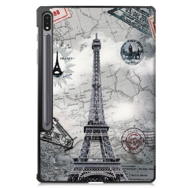 Smart Case Samsung Galaxy Tab S7 FE Tour Eiffel Porte-Stylet