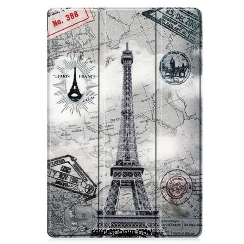 Smart Case Samsung Galaxy Tab S8 Plus / S7 Plus Renforcée Tour Eiffel