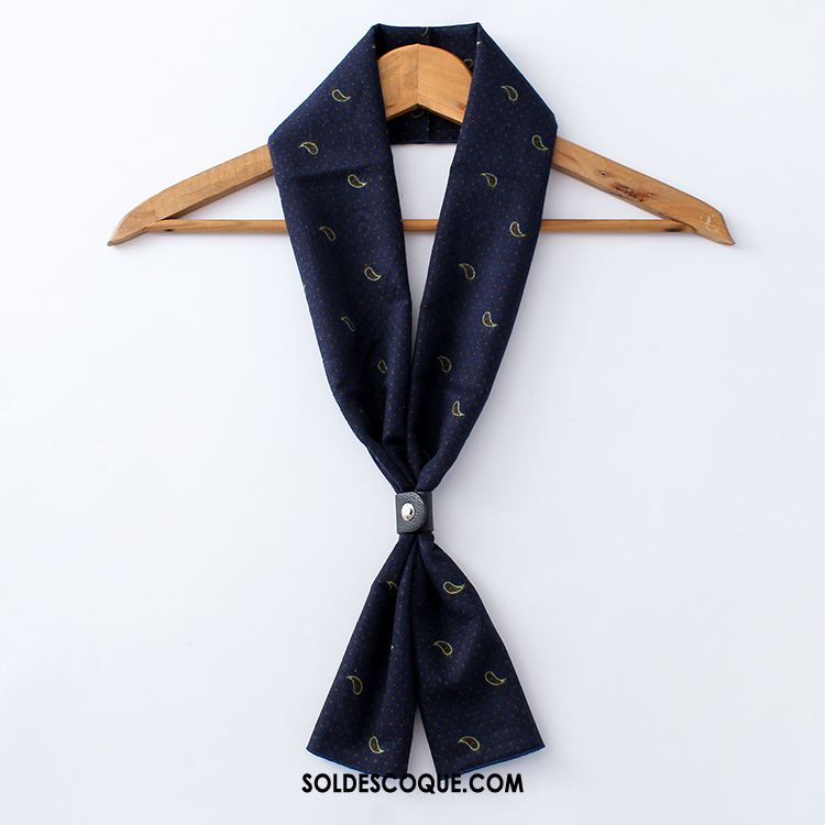 Écharpe Homme Printemps Jeune Longue Foulard Bleu Foncé France